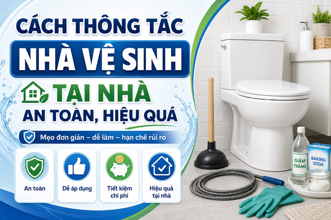 Cách thông tắc nhà vệ sinh tại nhà an toàn